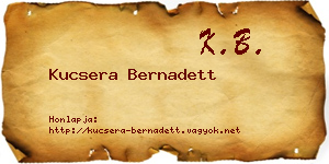 Kucsera Bernadett névjegykártya